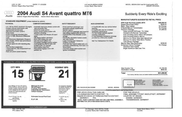 2004 Audi Avant [S4] Avant